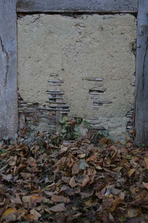 Detail Stakung und Lehmausfachung
